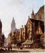 unknow artist European city landscape, street landsacpe, construction, frontstore, building and architecture.014 USA oil painting reproduction
